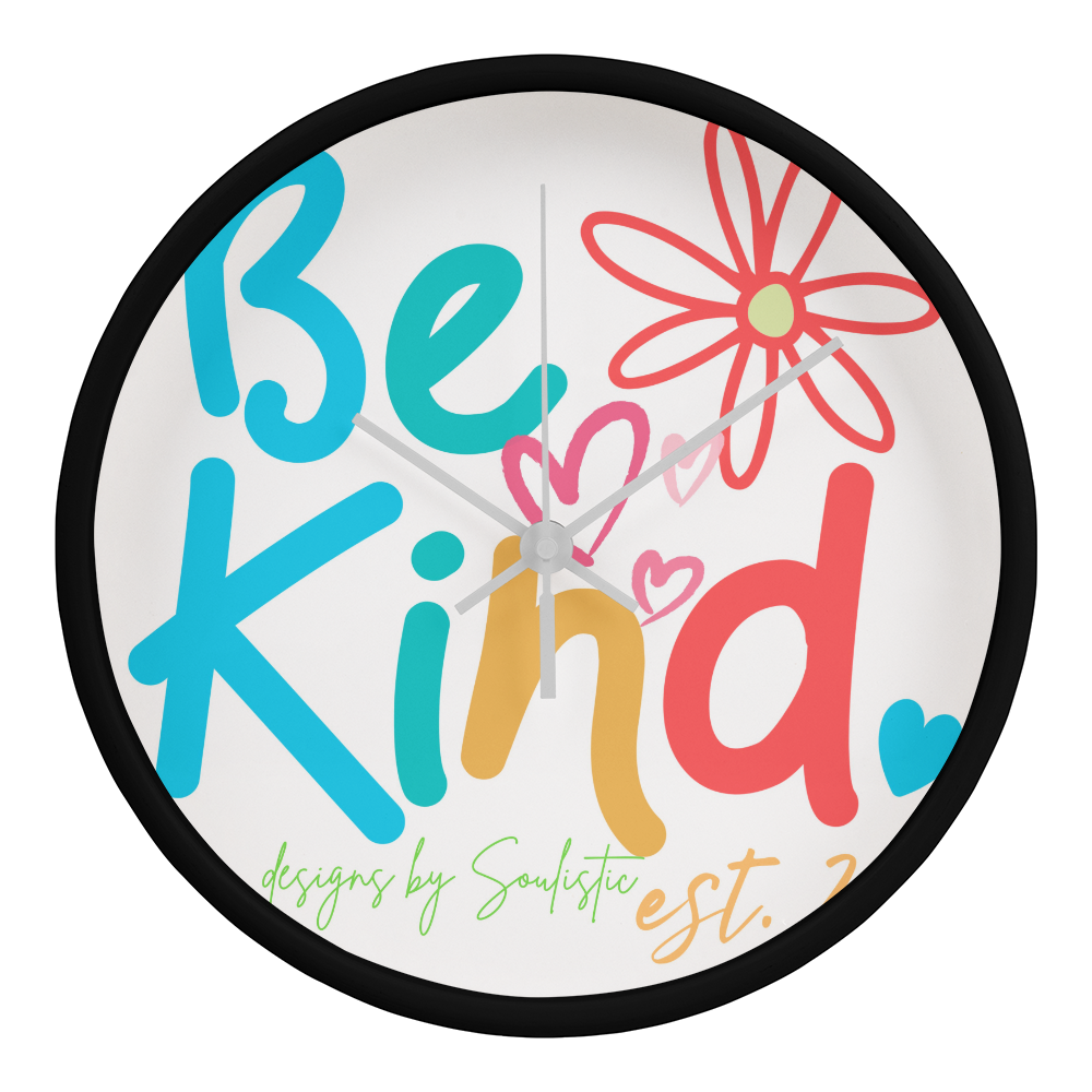 Be Kind- 10in Wall Clock