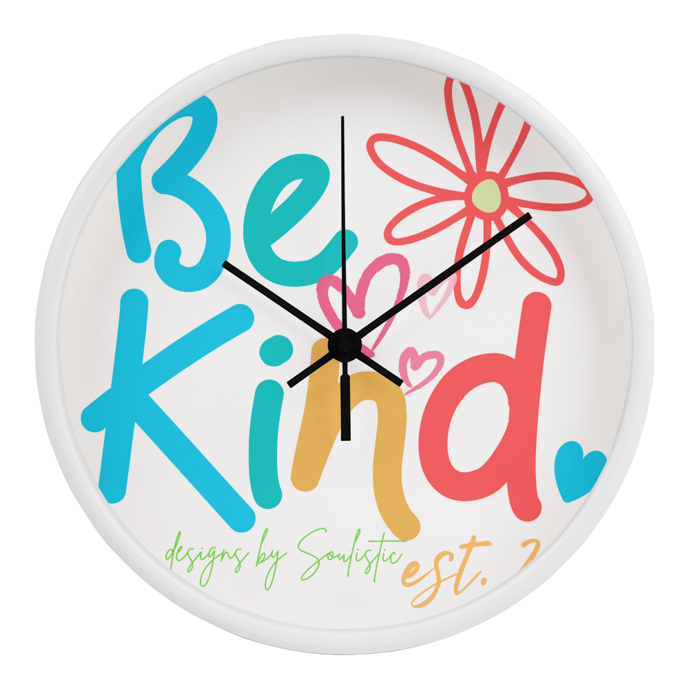 Be Kind- 10in Wall Clock