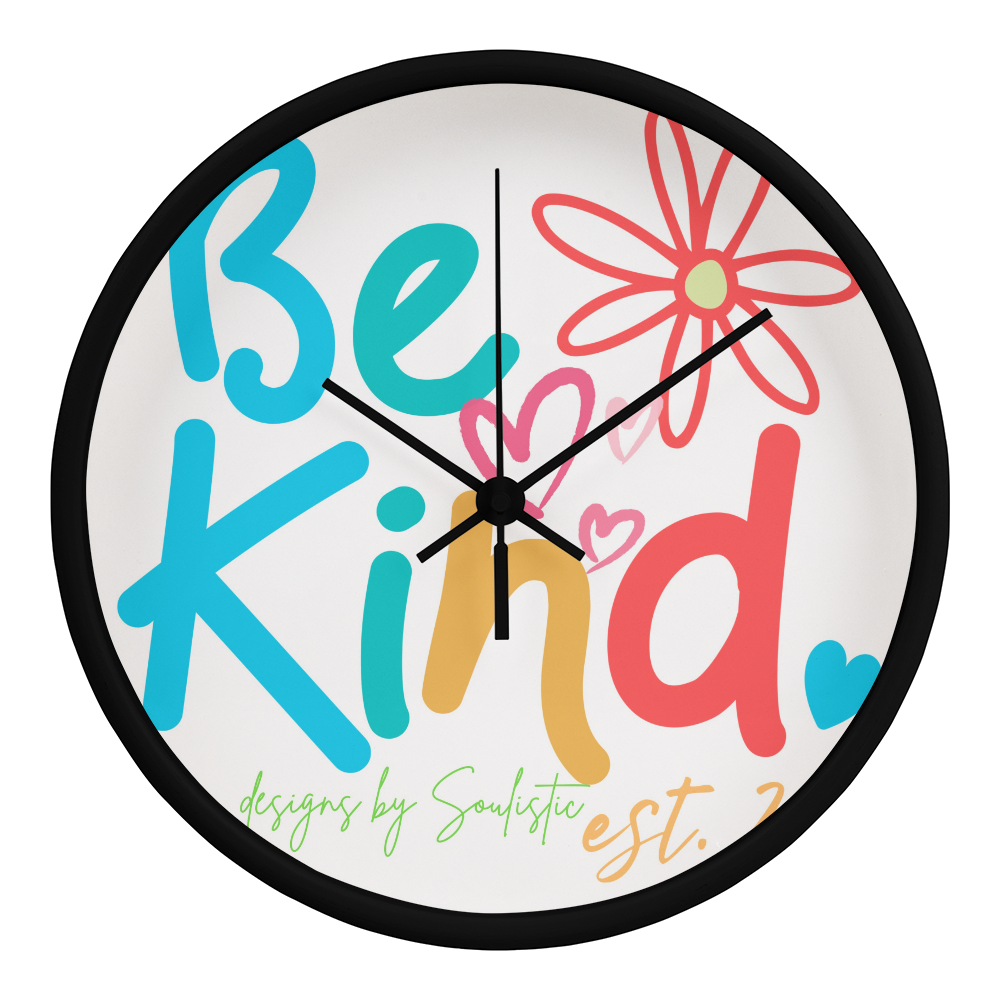 Be Kind- 10in Wall Clock